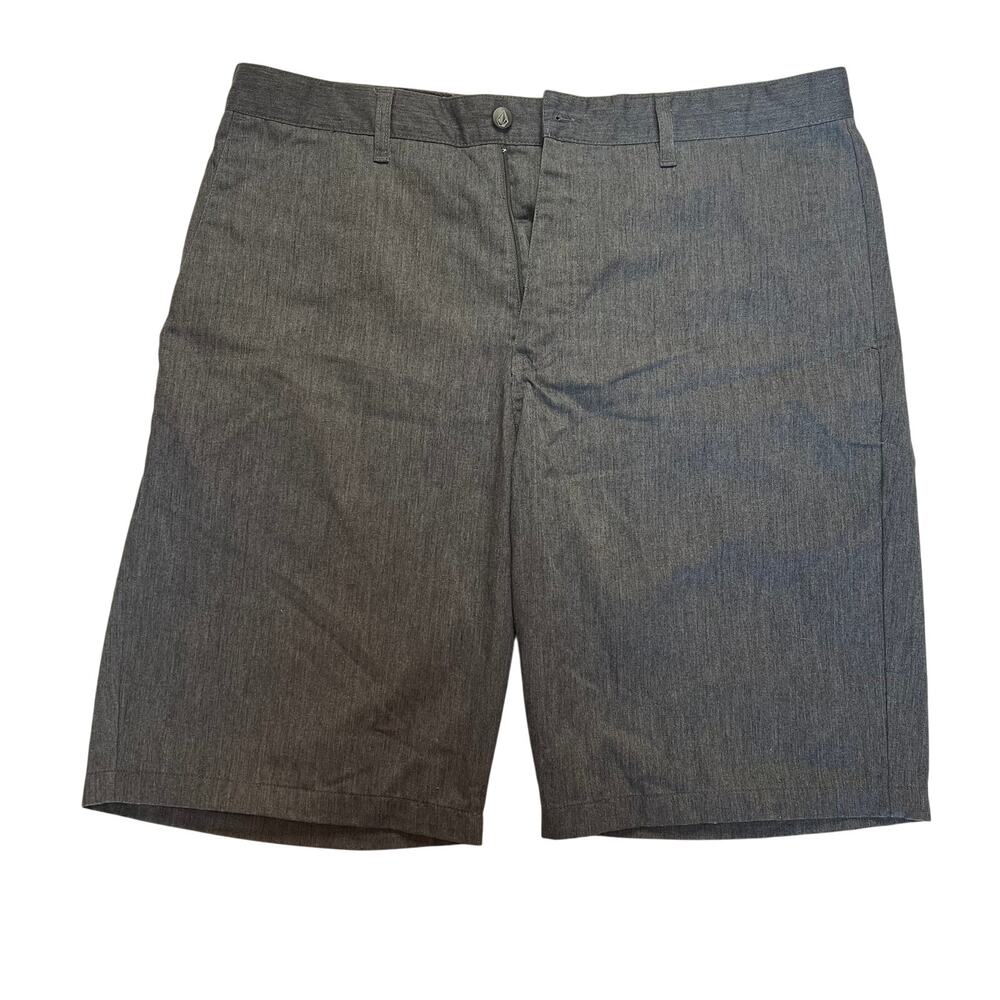 Volcom Brand Frickin Chino Shorts Mens Size 36‎ Gray Modern Straight